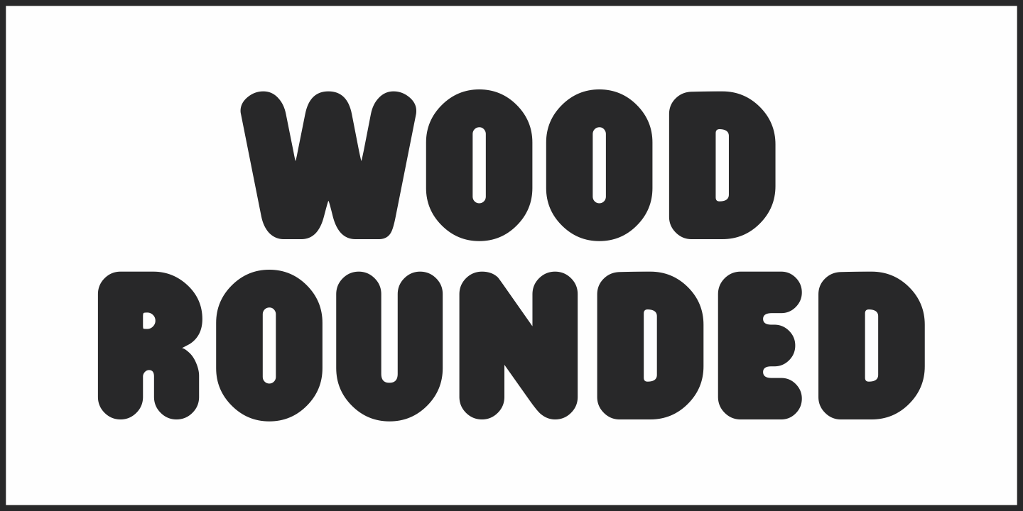 Beispiel einer Wood Rounded JNL Regular-Schriftart